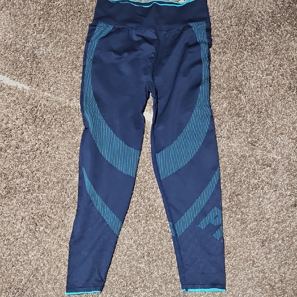Victoria's Secret Navy and Teal Leggings